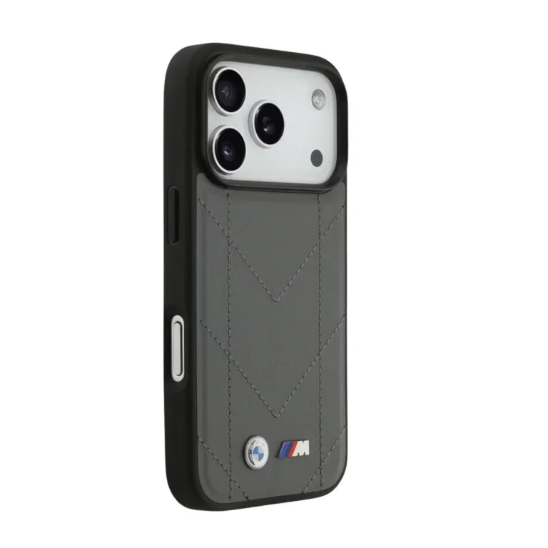 BMW Magsafe PU Quilted Leather Case for iPhone 17 Pro Max – Black / Blue / Grey — photo 10