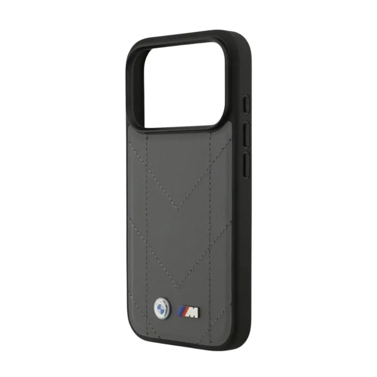 BMW Magsafe PU Quilted Leather Case for iPhone 17 Pro Max – Black / Blue / Grey — photo 11