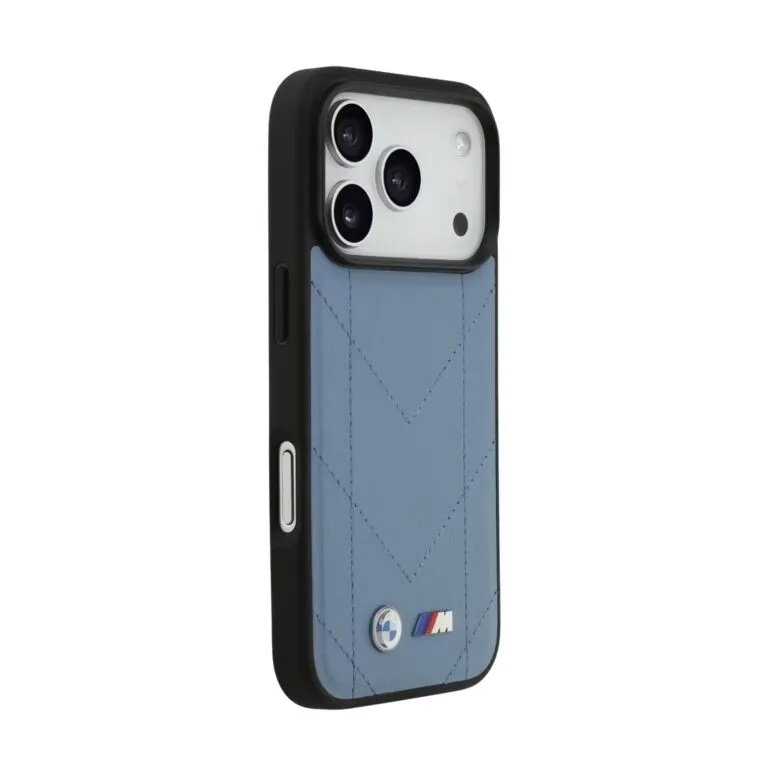 BMW Magsafe PU Quilted Leather Case for iPhone 17 Pro Max – Black / Blue / Grey — photo 8