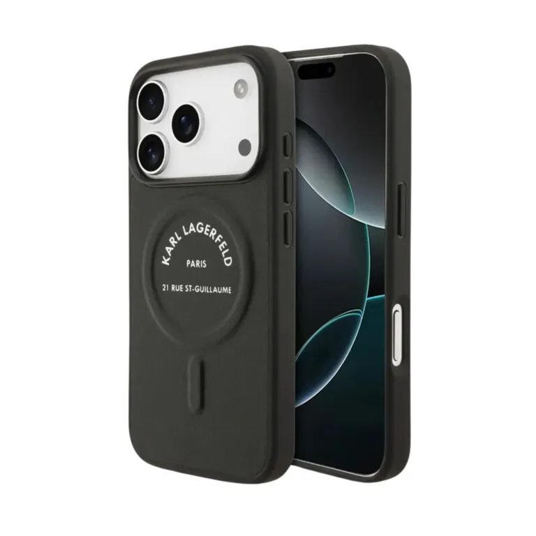 Karl Lagerfeld Magsafe PU Case for iPhone 17 Pro/17 Pro Max – Black