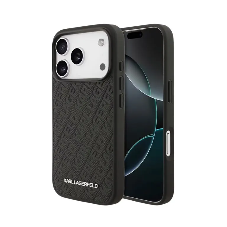 Karl Lagerfeld Magsafe PU Full Wraped Case for iPhone 17 Pro Max – Black