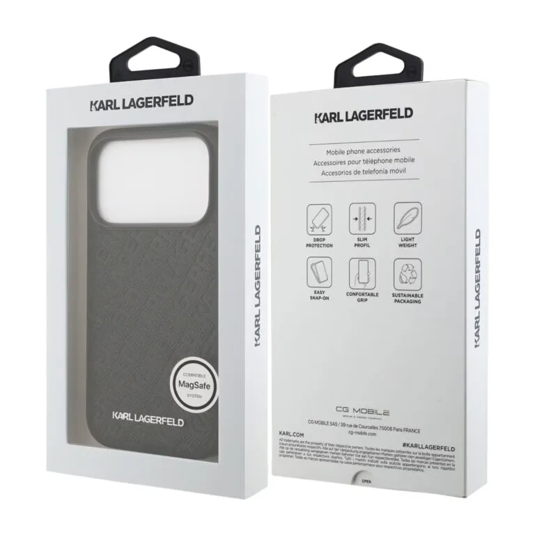 Karl Lagerfeld Magsafe PU Full Wraped Case for iPhone 17 Pro Max – Black — photo 5