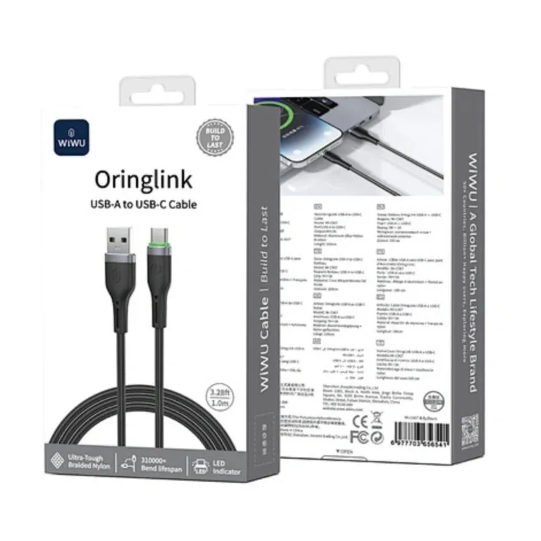 WiWU Wi-C067 Oringlink USB to Type-C Cable 1M — photo 3