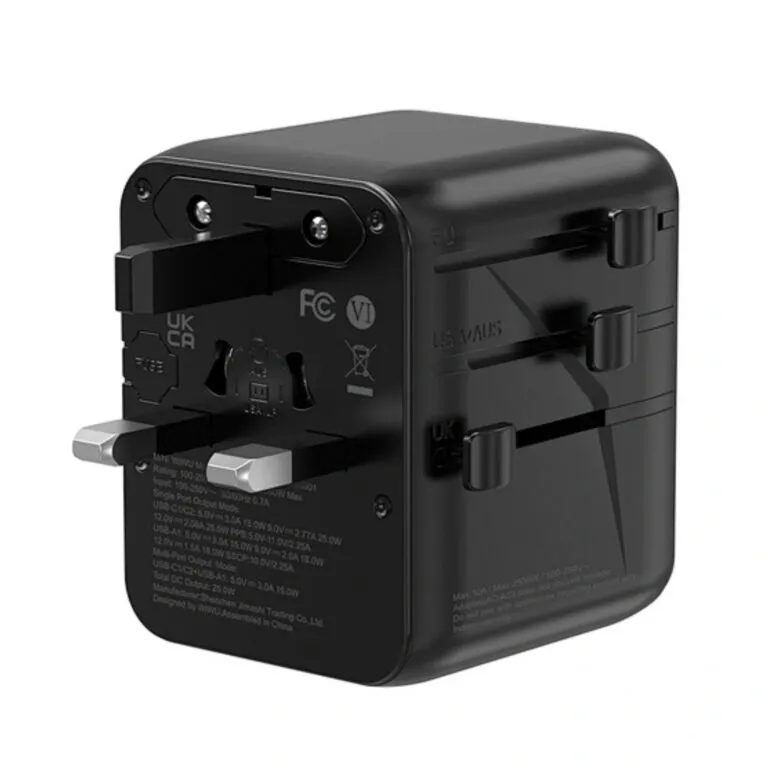 WiWU Wi-UA011 Aramid Fiber Warriors 25W GaN Plug Adapter – Black — photo 4
