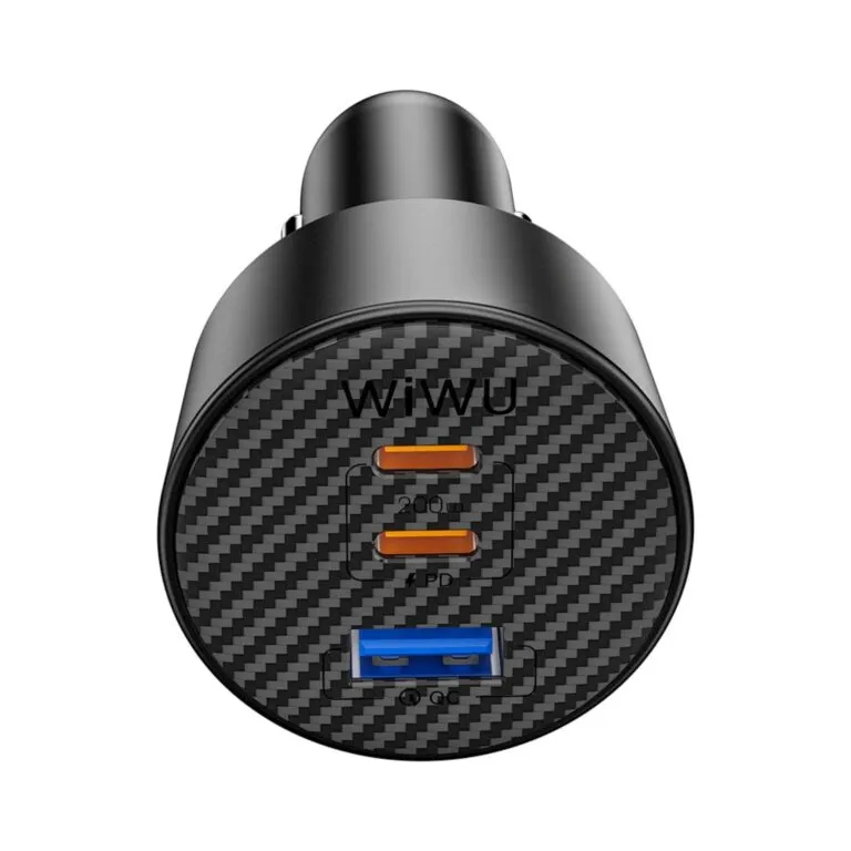 WiWU Wi-CC026 Aramid Fiber Warriors PD 200W Fast Car Charger – Black — photo 2