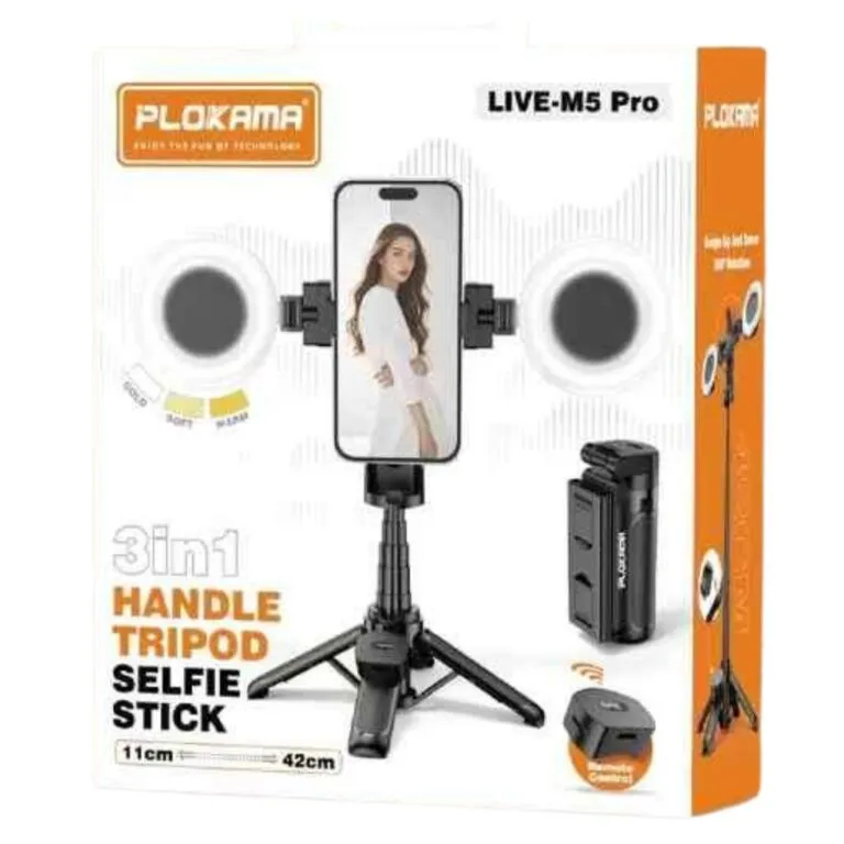 Plokama Live-M5 Pro 3in1 Handle Tripod Selfie Stick — photo 3