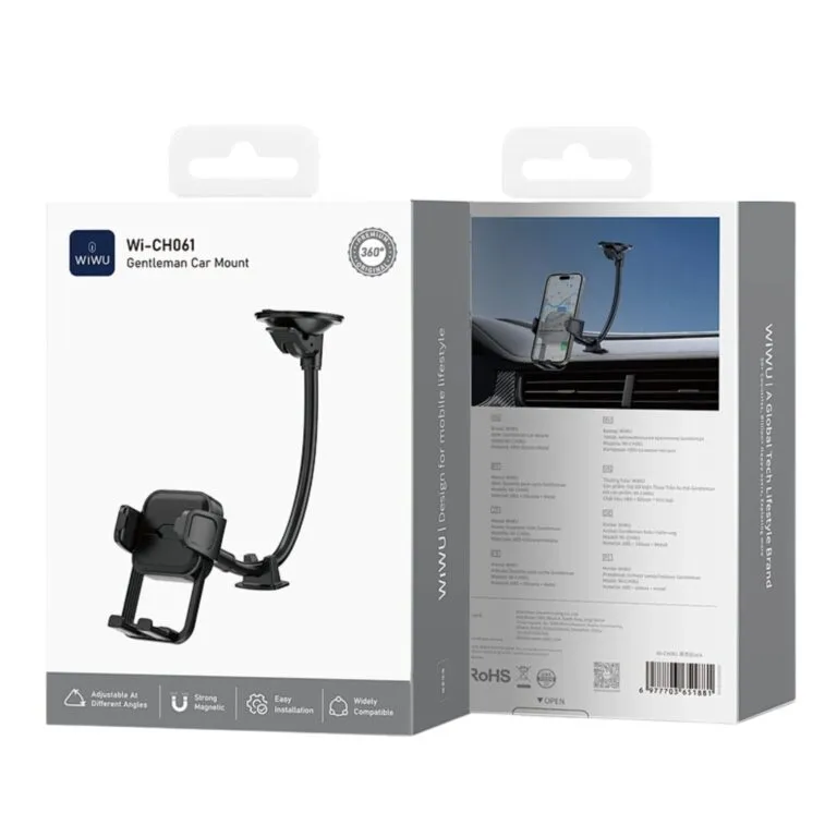WiWU Wi-CH061 Gentleman Car Mount – Black — photo 5