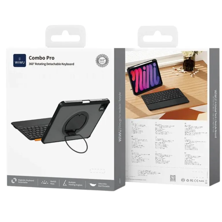 WiWU MK-007 Combo Pro 360 Rotating Detachable Keyboard Folio Pad 24/25 Air 10.9 & 11/10th — photo 7