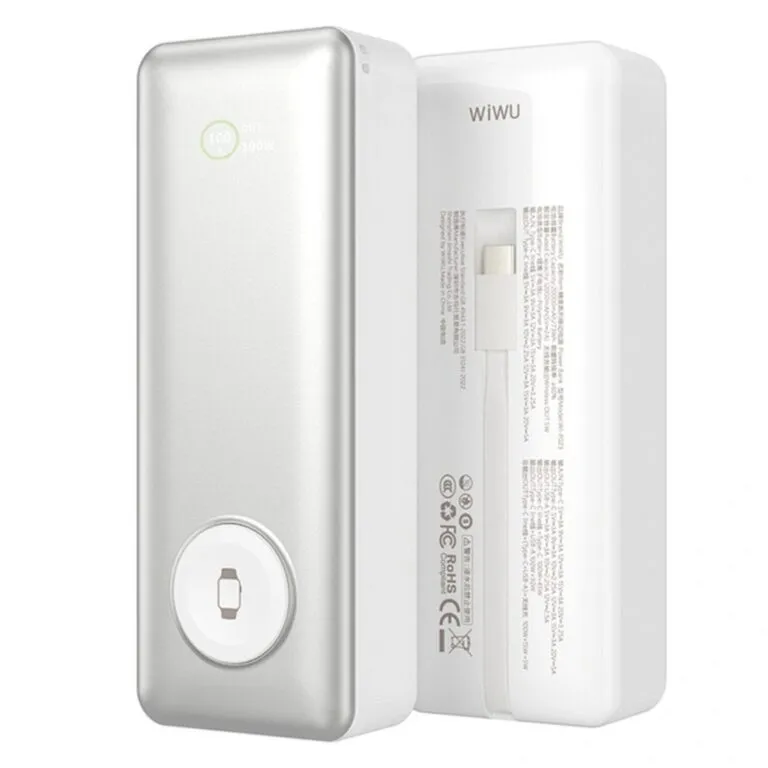 WiWU Wi-P023 Elite 100W 20000mAh Power Bank – Silver — photo 3
