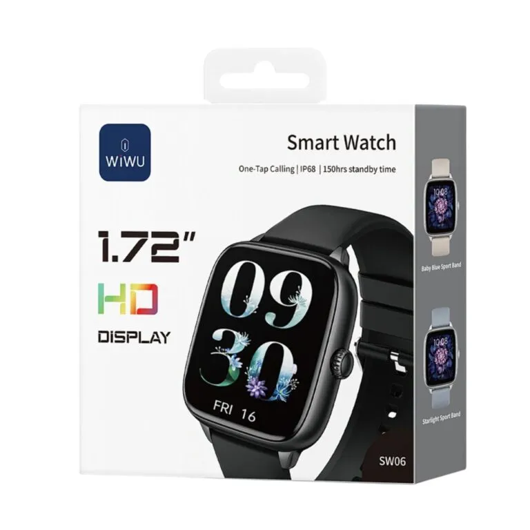 WiWU SW06 Smartwatch – Black / Silver — photo 7