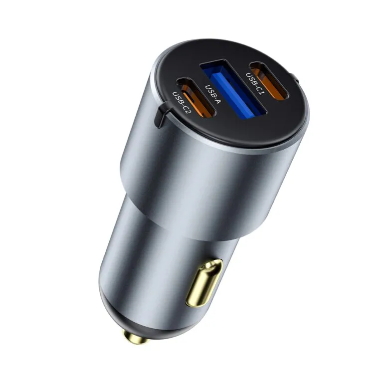 WiWU Wi-CC032 Nano Pro 60W PD Fast Car Charger – USB & Dual Type-C — photo 2
