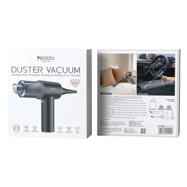 Yesido VC15 3-in-1 Cordless Duster Vacuum Cleaner — photo 3
