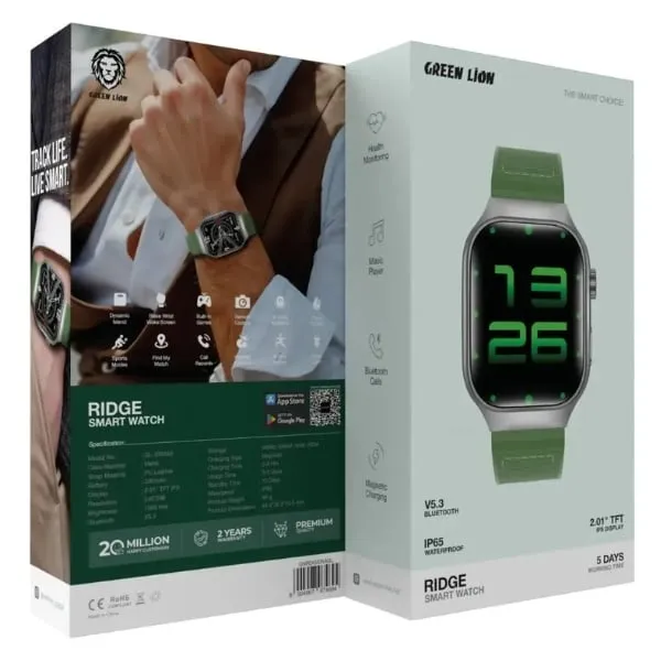 Green Lion GL-SWA53 Ridge Smart Watch – Green / Brown — photo 5