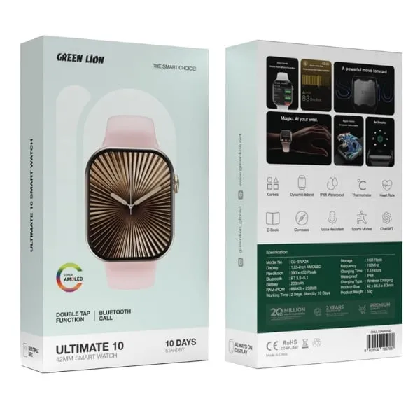 Green Lion GL-SWA34 Ultimate 10 42mm Smartwatch – Gold / Silver — photo 3