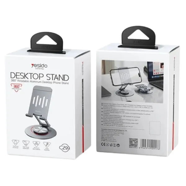 Yesido C299 360° Rotatable Aluminium Desktop Phone Stand — photo 3