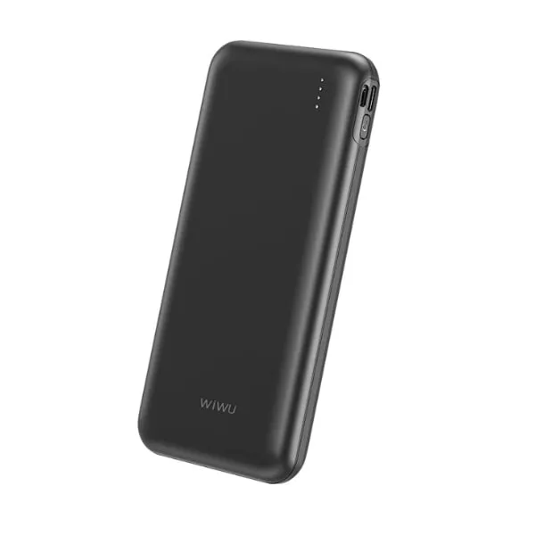 WiWU P-08B Essen 10000mAh Power Bank with 4 Built-in Cables – Black / White — photo 3
