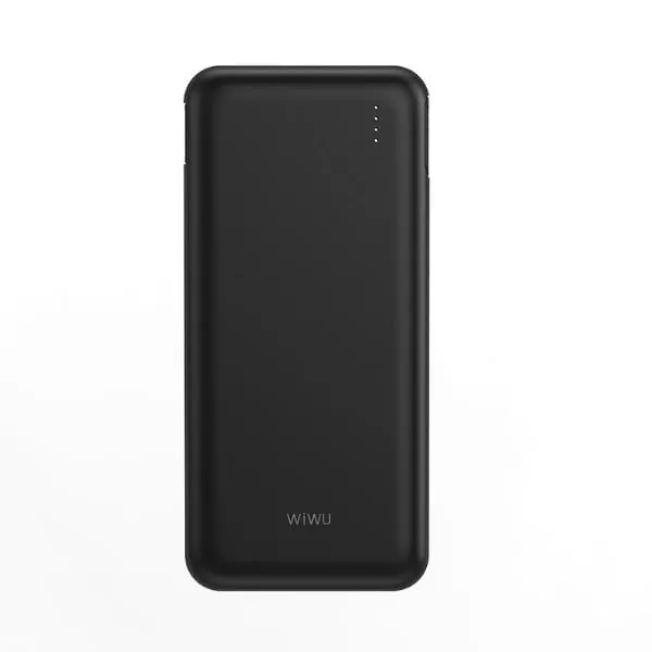 WiWU P-08B Essen 10000mAh Power Bank with 4 Built-in Cables – Black / White