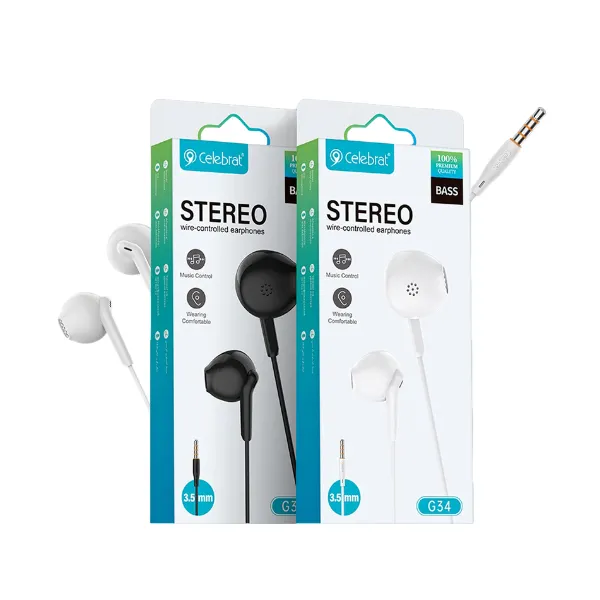 Celebrat G34 Wired Bass Earphone – Black — photo 2