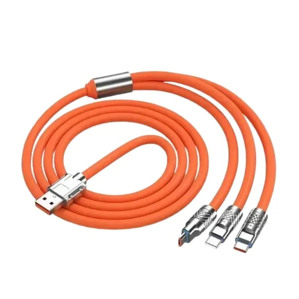 Other / Generic 3 in 1 6A 120W Zinc Alloy Fast Charging Cable