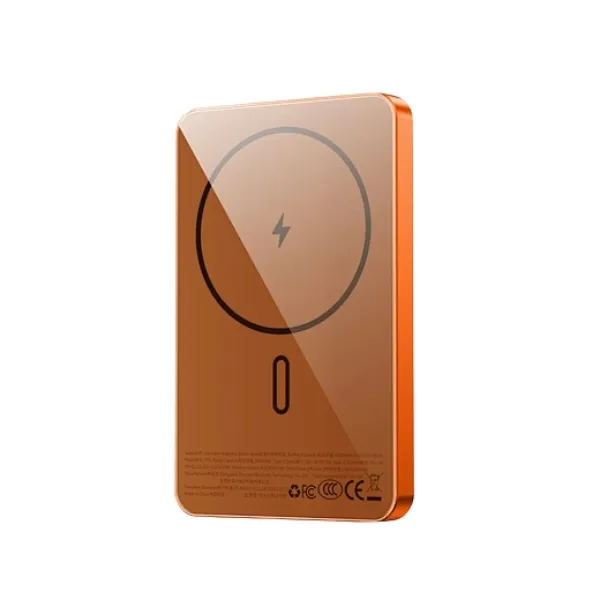 WiWU P15 5000mAh Ultra-Thin Magnetic Power Bank – Orange — photo 3