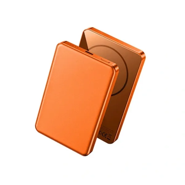 WiWU P15 5000mAh Ultra-Thin Magnetic Power Bank – Orange — photo 2
