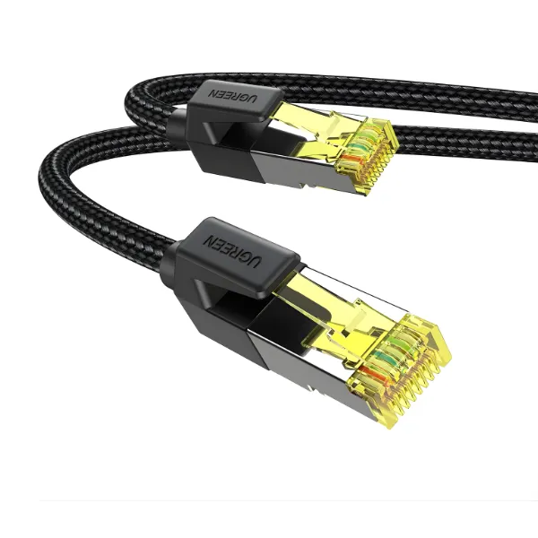 Ugreen Cat 7 Braided Ethernet Cable 10m – Pure Copper, Black
