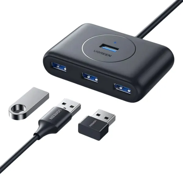Ugreen 20291 4-Port USB 3.0 Hub – Black