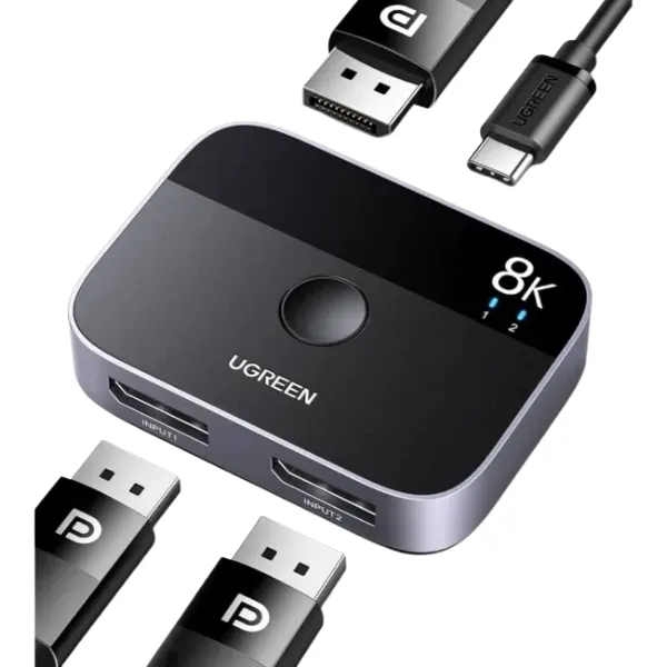Ugreen 65878 DisplayPort + USB-C Switch 2-In 1-Out — photo 2
