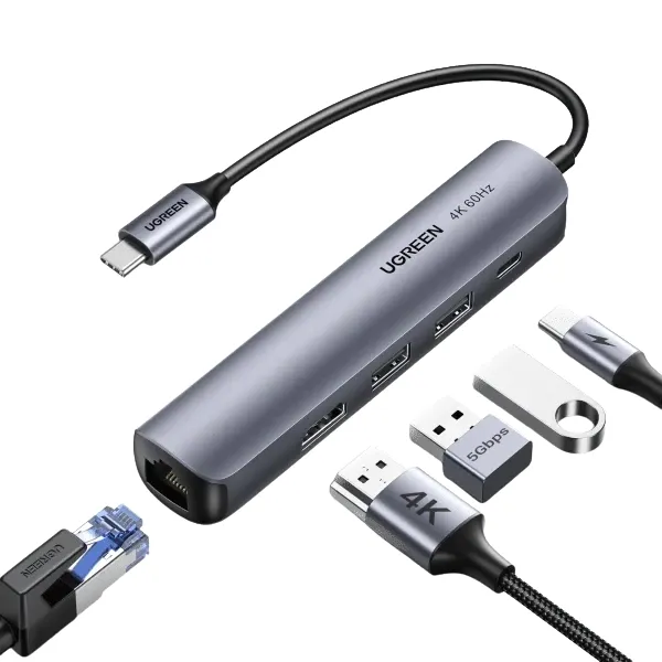 Ugreen 5-in-1 USB-C Hub with 4K HDMI & Gigabit Ethernet — photo 2