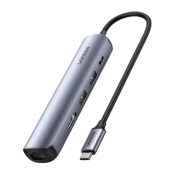Ugreen 5-in-1 USB-C Hub with 4K HDMI & Gigabit Ethernet