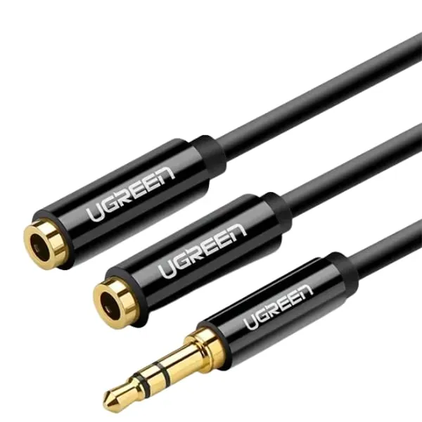 Ugreen 30620 3.5 mm Male to 2-Female Audio Splitter Cable (Black) — photo 2