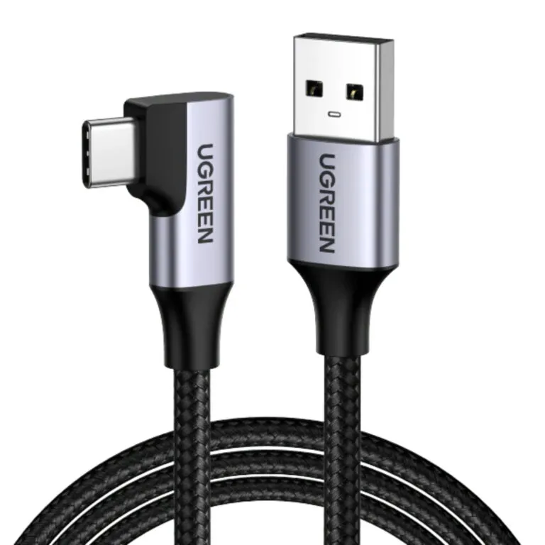 Ugreen 20299 USB-A to USB-C 90° Fast Charging Cable 1M