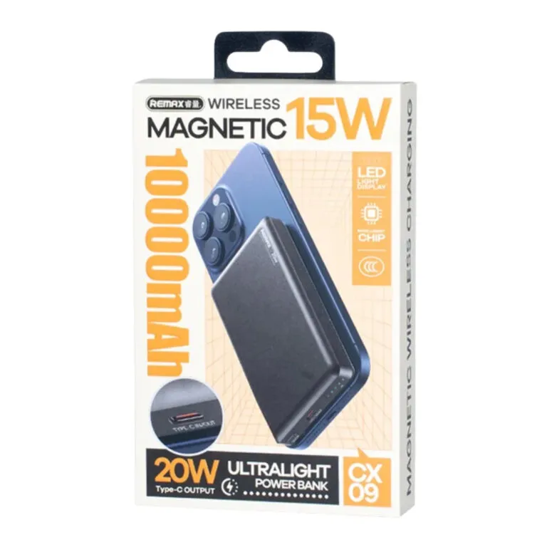 Remax CX09 20W 10000mAh Magnetic Wireless Power Bank — photo 3