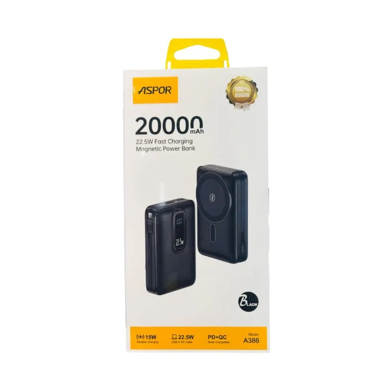 Aspor A386 20000mAh Magnetic Power Bank — photo 4