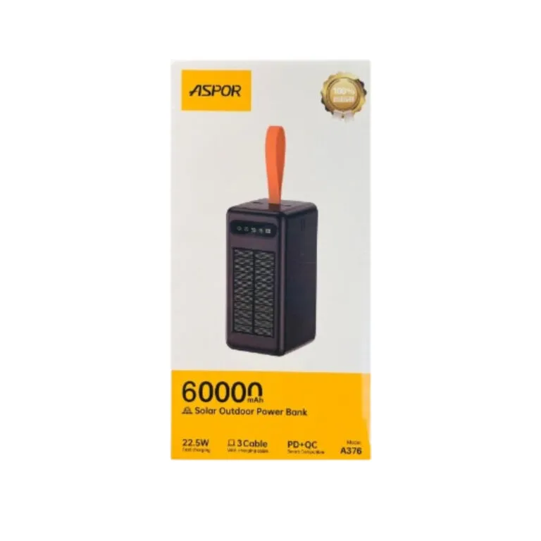 Aspor A376 60000mAh Solar Outdoor Power Bank — photo 3