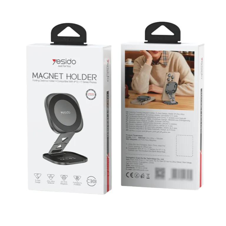 Yesido C301 Magnetic Foldable Car Phone Holder — photo 3