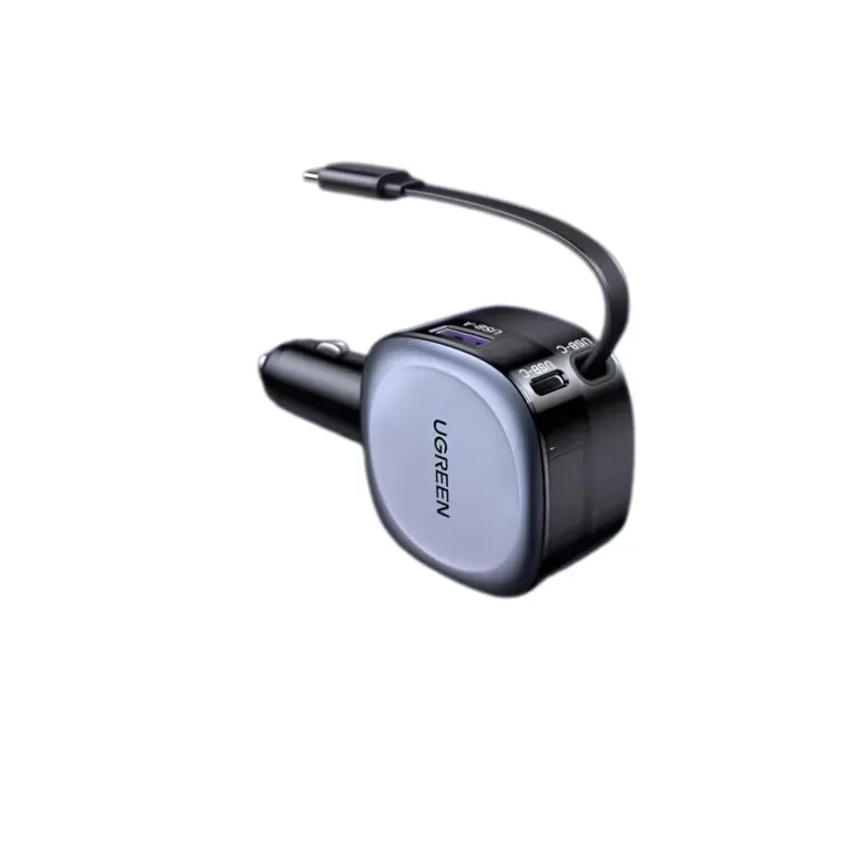 Ugreen 55653 75W Fast Car Charger with Retractable Cable — photo 3