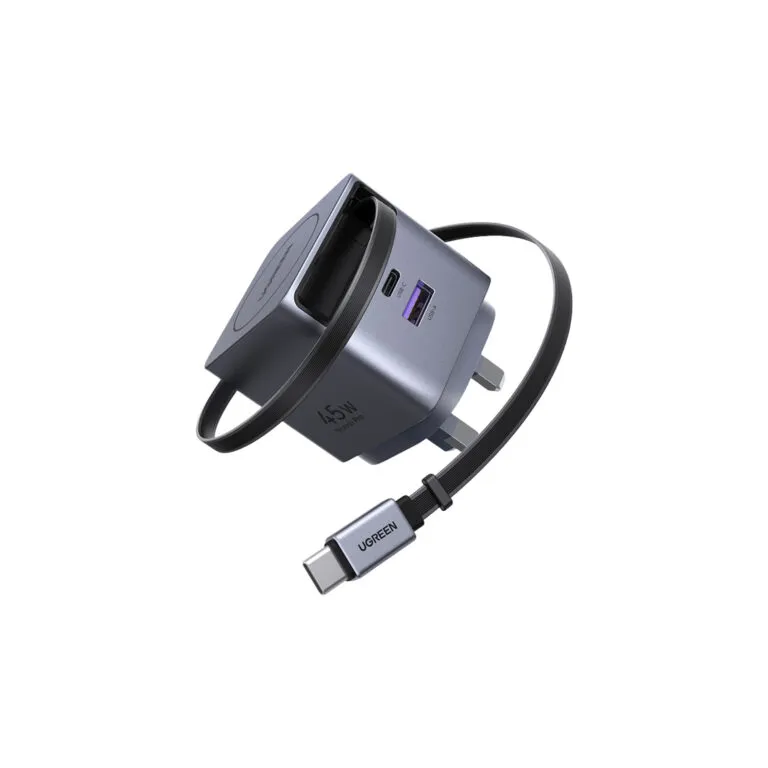 Ugreen 65823 45W GaN Fast Charger with Retractable Cable