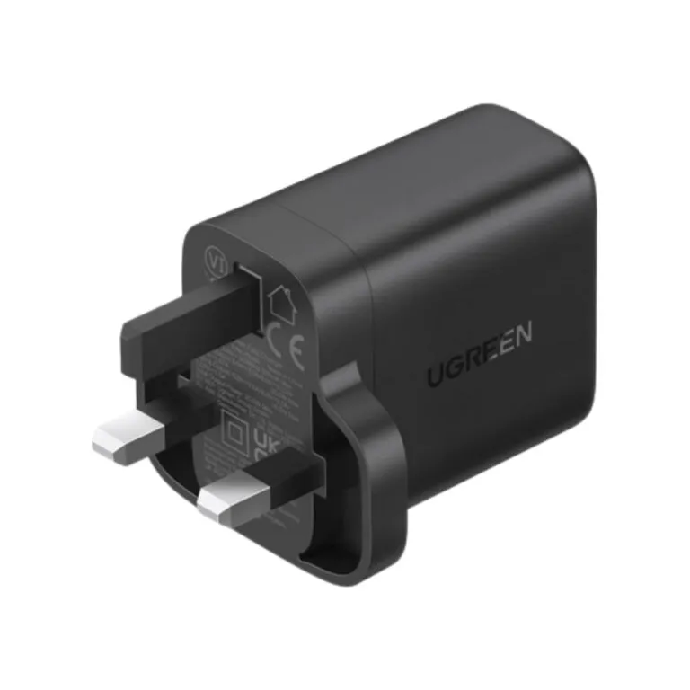 Ugreen 45304 20W 2-Port Fast Charger UK Plug – Black — photo 4