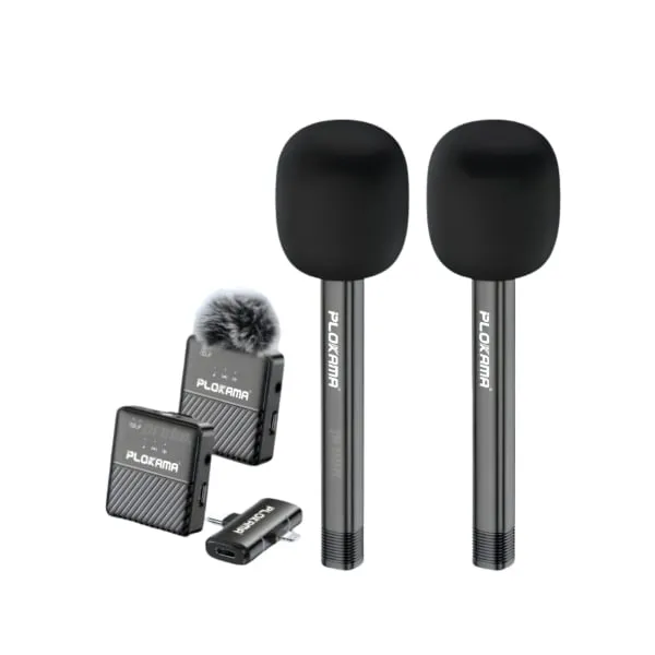 Plokama WM-60 Wireless Lavalier Microphone & Handheld Stick