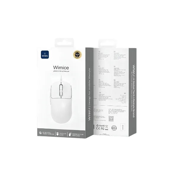 WiWU WM111 Wired Silent Mouse White — photo 5