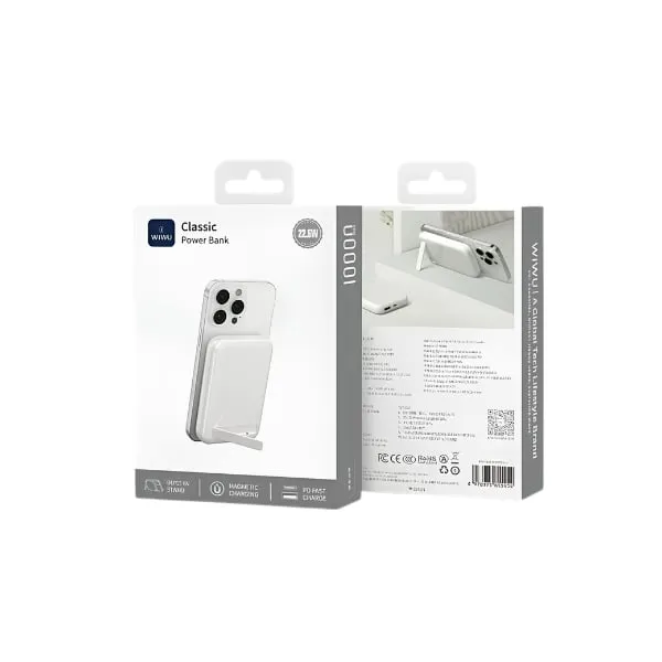 WiWU P064 22.5W 10000mAh Classic Stand Wireless Power Bank — photo 3