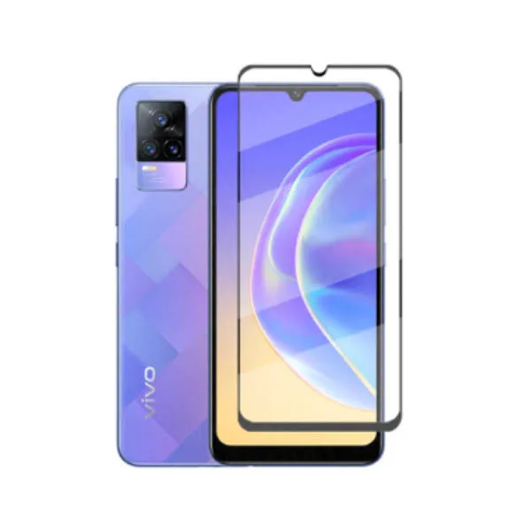 Other / Generic Vivo V21e Full Glue Tempered Glass Screen Protector