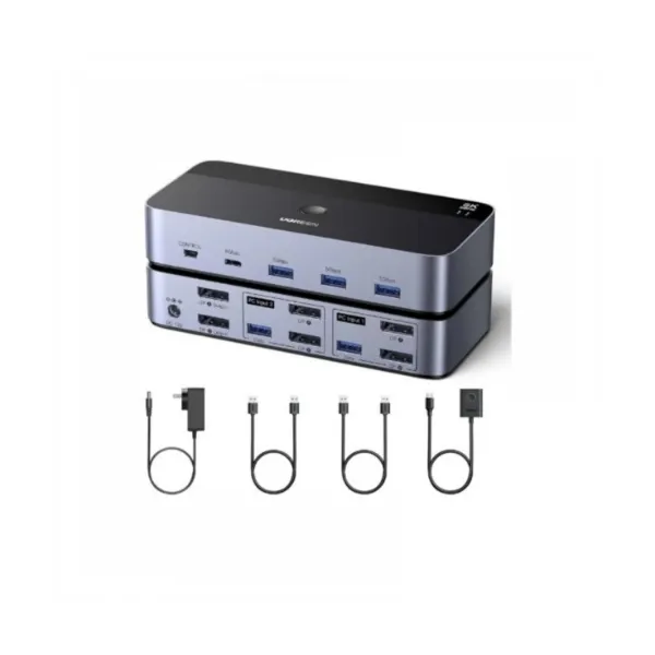 Ugreen 55851 DisplayPort Dual Monitor KVM Switch 2 In 2 Out