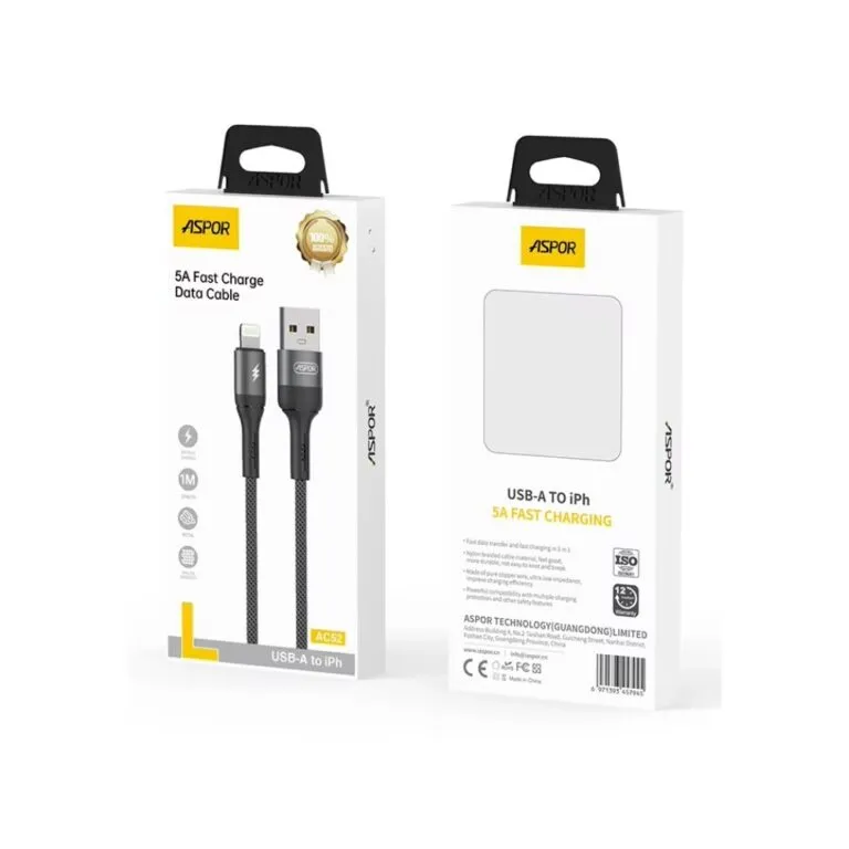 Aspor AC52 Lightning Cable 1M Cable — photo 3