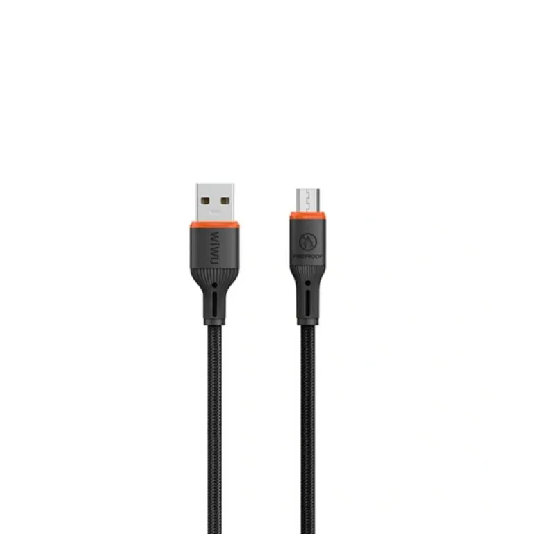 WiWU WI-C094 FlameGuard USB-A to Micro Cable 1.2M Black