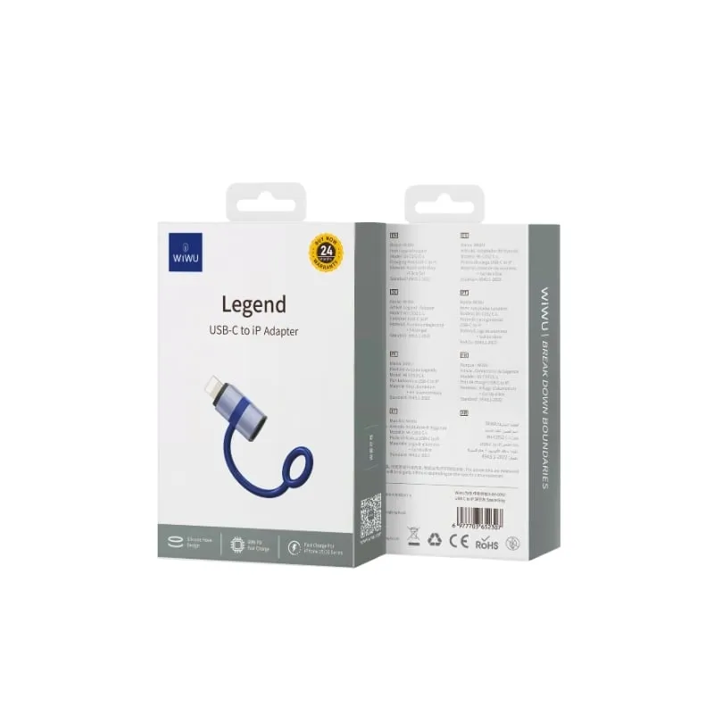 WiWU WI-C052 Legend Lightning to USB-C Adapter — photo 2