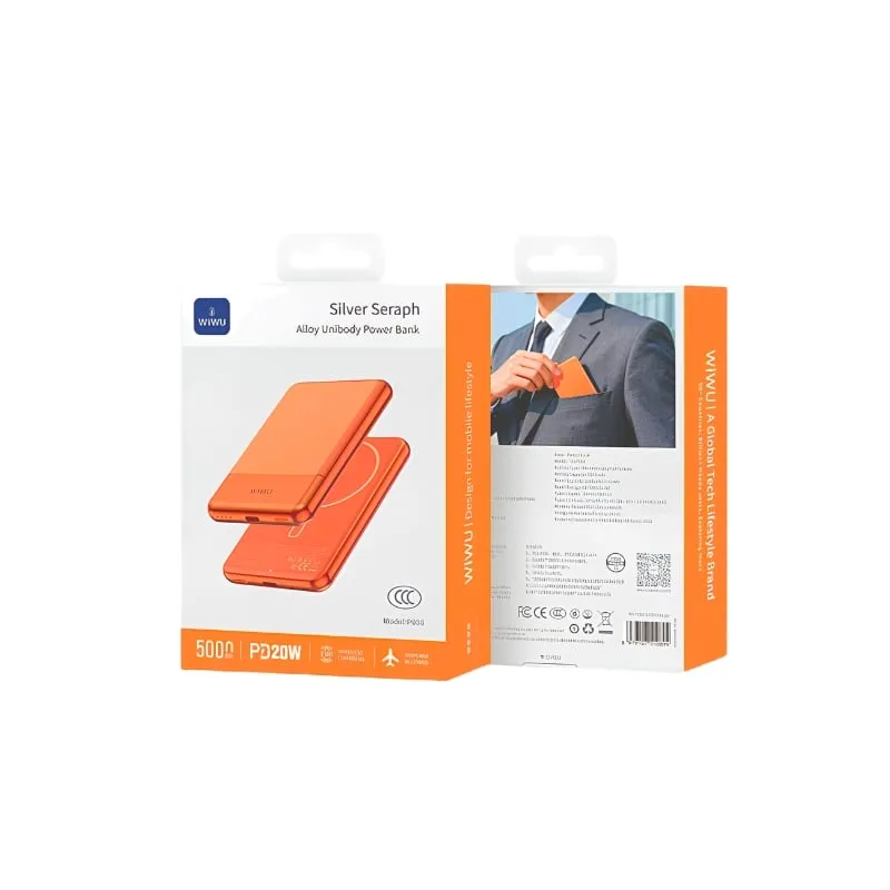 WiWU WI-P089 Silver Seraph 10000mAh Power Bank (Orange) — photo 3