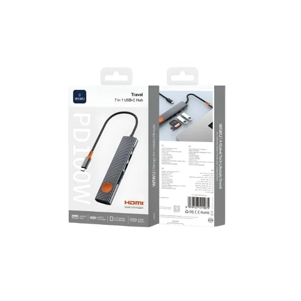 WiWU WI-HB007 7-in-1 USB-C Hub — photo 4