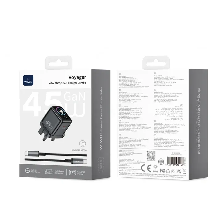 WiWU CHG500 Voyager 45W PD/QC GaN Charger Combo — photo 4